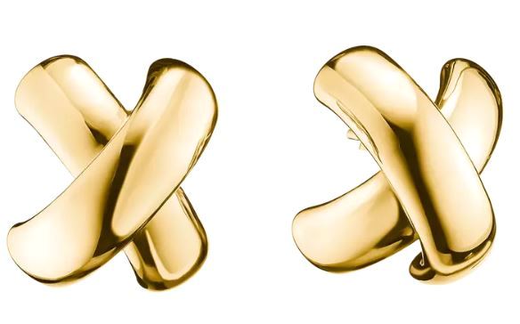 Thomas Sabo Yellow Gold Plated Cross Shape Stud Earrings