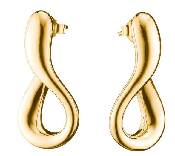 Thomas Sabo Yellow Gold Plated Twist Drop Stud Earrings