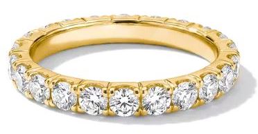Thomas Sabo Yellow Goold Plated Full Eternity Cubic Zirconia Ring - 58