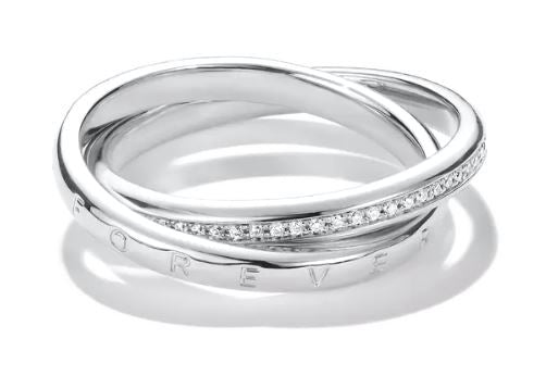Thomas Sabo Sterling Silver Together Forever Ring With Cubic Zirconia - 58