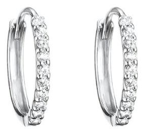 Thomas Sabo Sterling Silver Cubic Zirconia Hoop Earrings 12.70mm