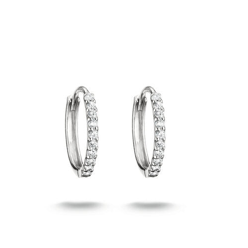 Thomas Sabo Sterling Silver CZ Hoop Earrings 12.70mm