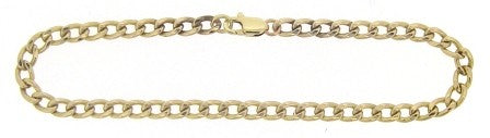 Vintage 9ct Yellow Gold Curb Link Bracelet 8'