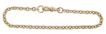 Vintage 9ct Rose Gold Rolo Link Bracelet 7.5'
