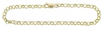 Vintage 9ct Yellow Gold Rolo Link Bracelet 8'