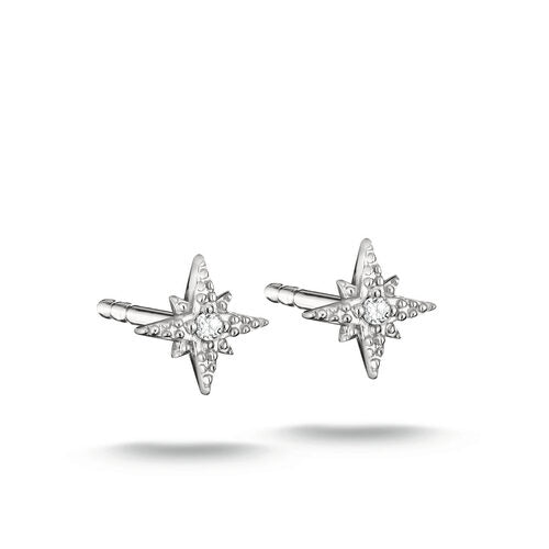 Thomas Sabo Sterling Silver CZ Star Stud Earrings