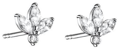 Thomas Sabo Sterling Silver Marquise Flower Cubic Zirconia Stud Earrings