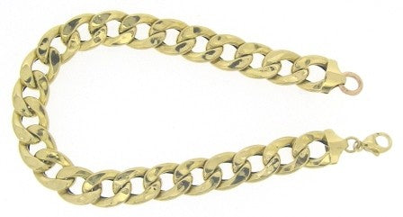 Vintage 18ct Yellow Gold Curb Link Bracelet 8.5'