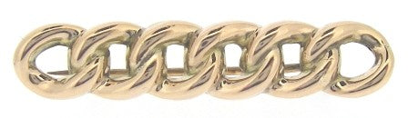 Vintage 9ct Rose Gold Curb Link Brooch
