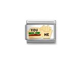 Nomination Composable Classic Symbols Heart 2025 Charm - Stainless Steel & Yellow Gold