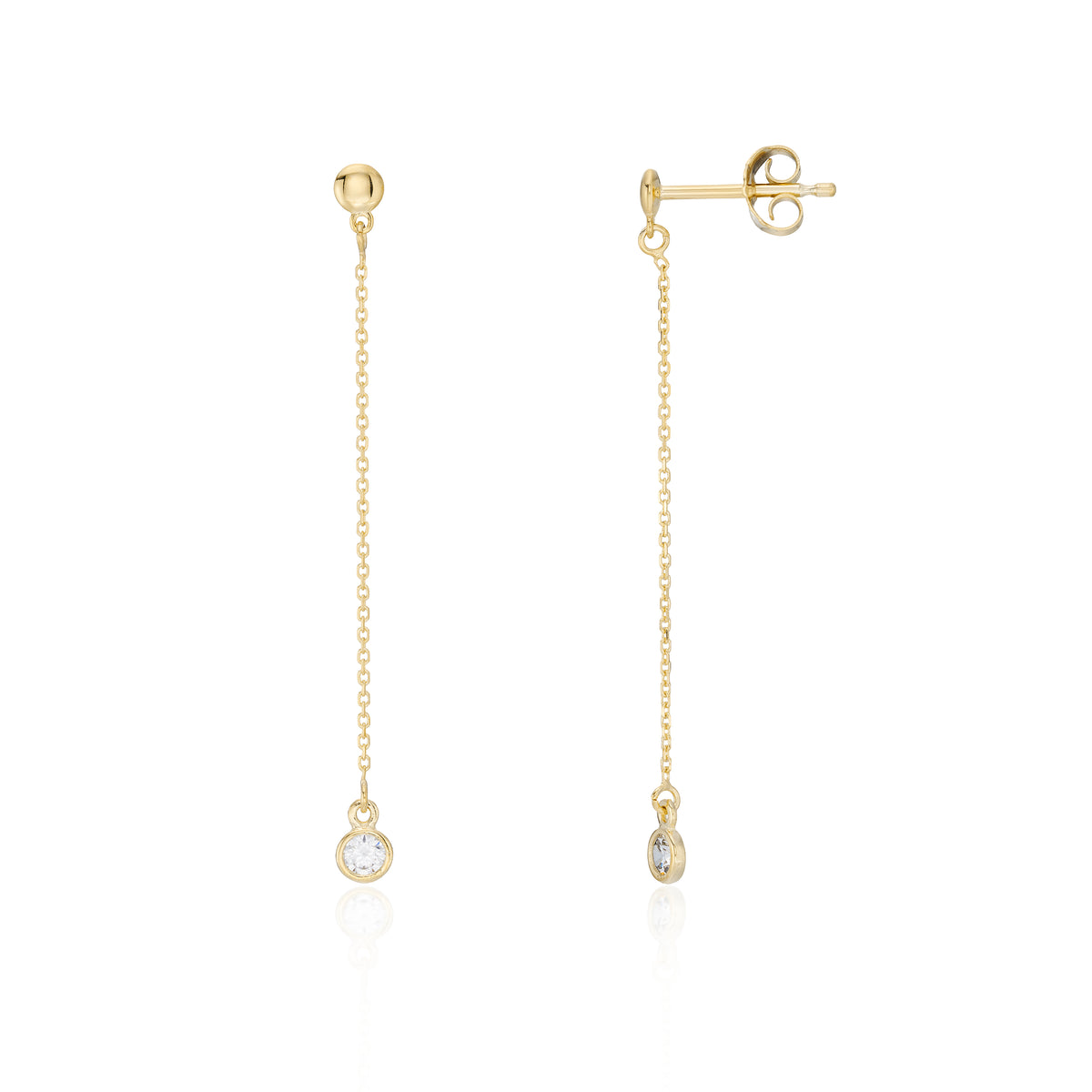 9ct Yellow Gold Open Tapered Hoop Earrings