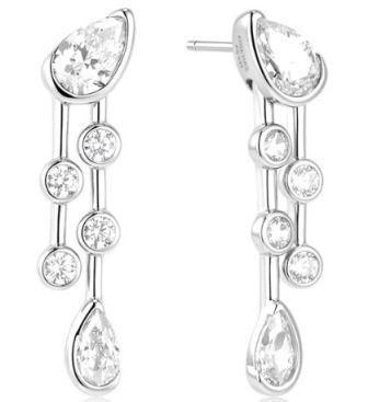 Ania Haie Gold Plated Cubic Zirconia Pavé Disc Stud Earrings