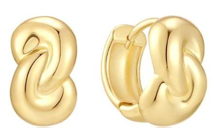 Ania Haie Gold Plated Cubic Zirconia Pavé Disc Stud Earrings
