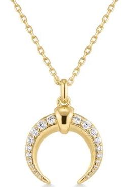 Ania Haie Gold Plated Cubic Zirconia Pavé Heart Necklace 40.5-48cm