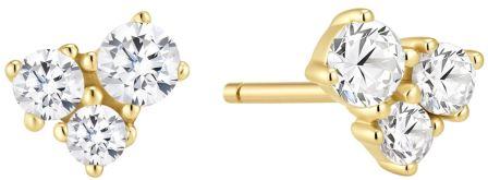 Ania Haie Gold Graduated Cubic Zirconia Trinity Stud Earrings