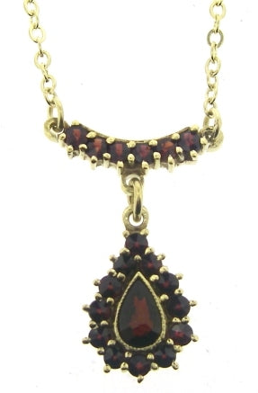 14Y Garnet Pendant 17.5"