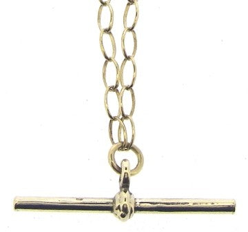 Vintage / Preowned Estate jewellery - The Vintage Collection - 9ct Yellow Gold Oval Belcher Link T-Bar Chain 18"