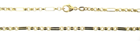 The Vintage Collection - Vintage / Preowned Estate - 9ct Yellow Figaro Belcher Link Chain 24"