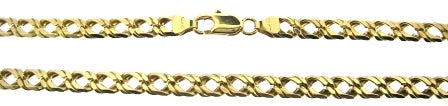 The Vintage Collection - Vintage / Preowned Estate - 9ct Yellow Gold Double Square Link Chain 22"