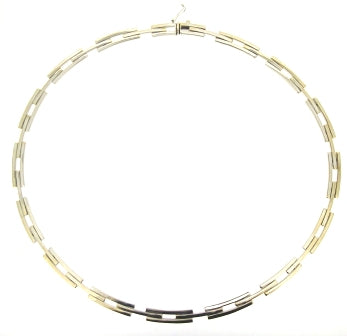 The Vintage Collection - Vintage / Preowned Estate - 9ct White Gold 2 Row Curved Bar Necklet