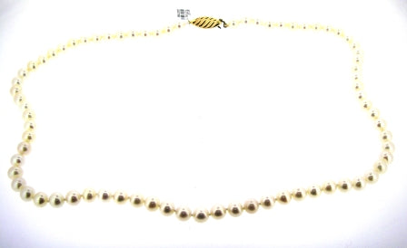 9ct Yellow Gold Freshwater Pearl Necklace