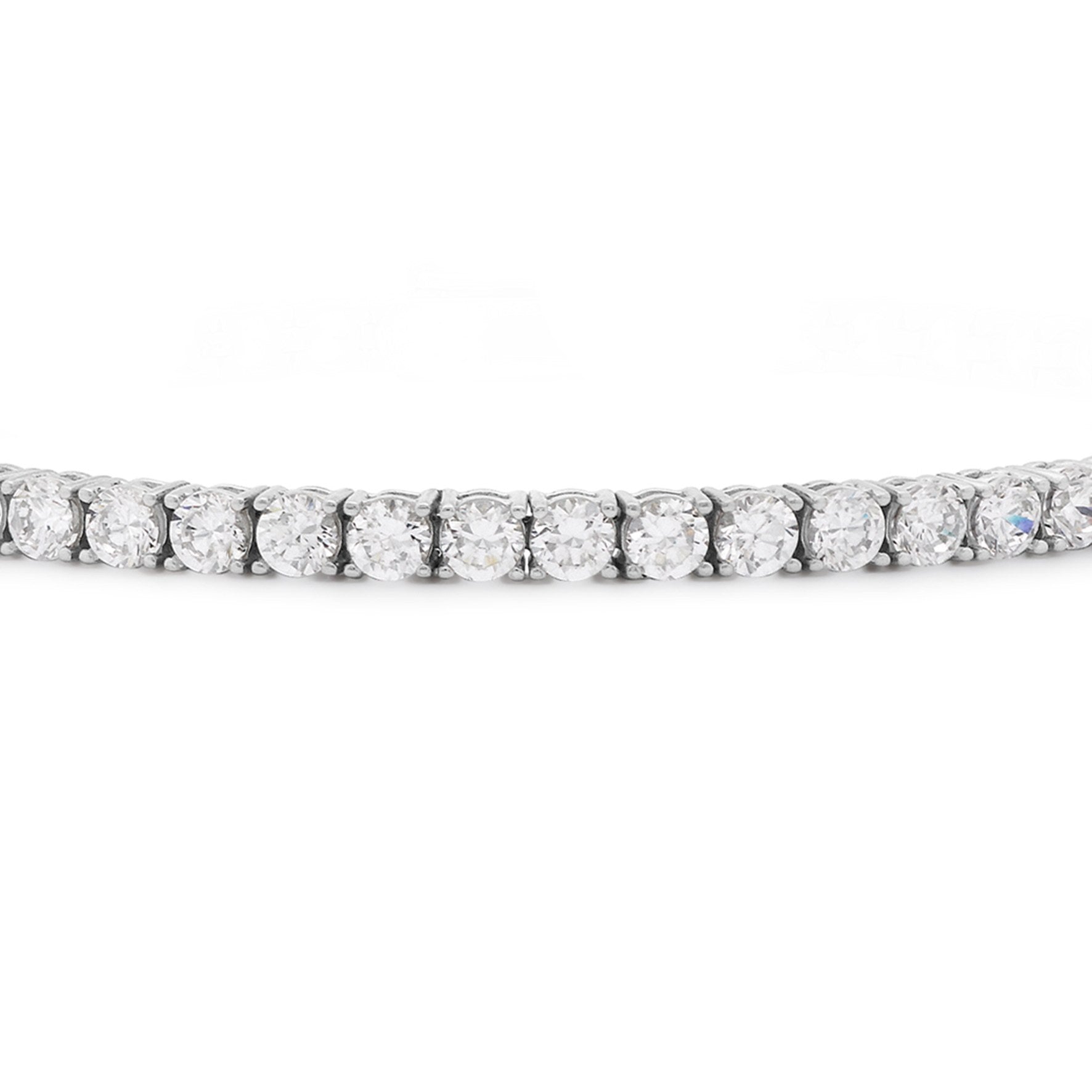9ct White Gold Cubic Zirconia Tennis Bracelet