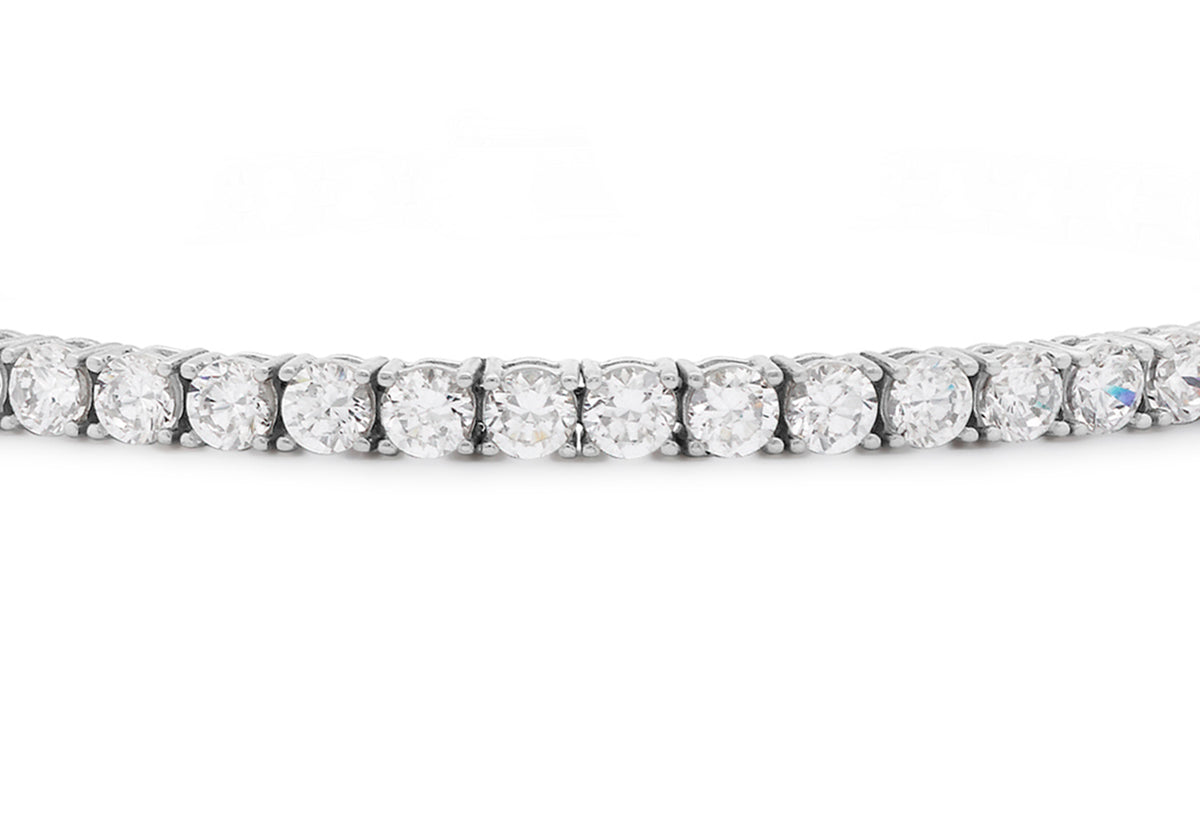 9ct White Gold Cubic Zirconia Tennis Bracelet