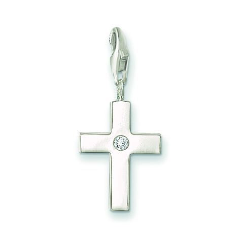 SS CZ Cross Charm
