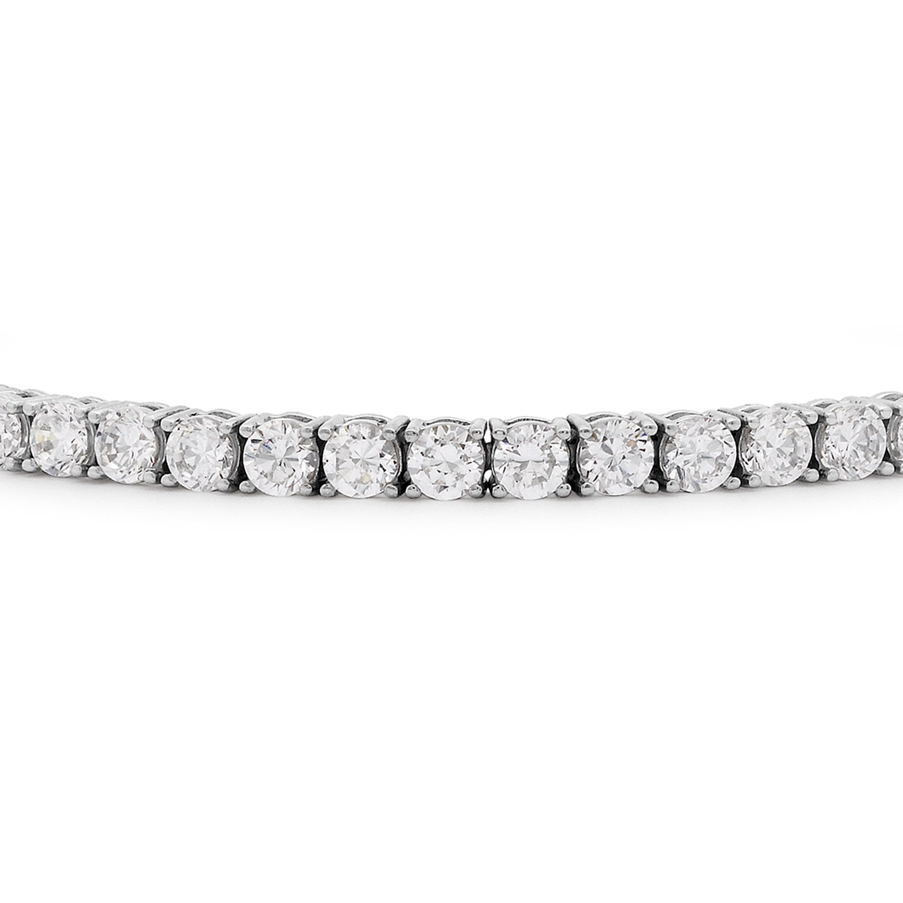 9ct White Gold CZ Tennis Bracelet