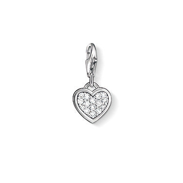 Thomas Sabo Sterling Silver Small Heart Charm with Cubic Zirconia