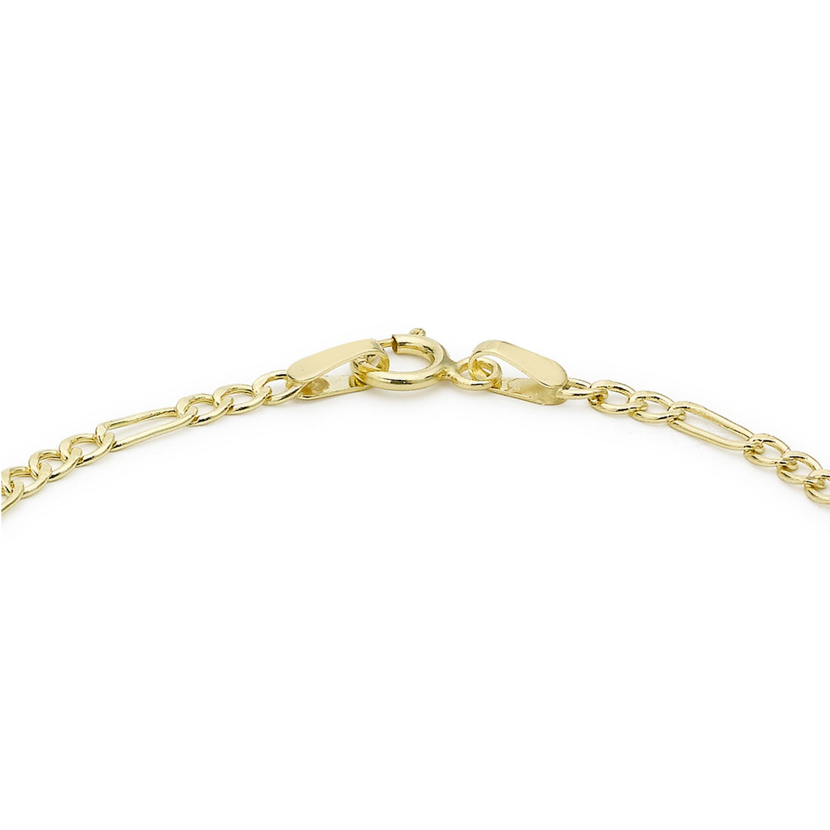 9ct Yellow Gold 60 Hollow Figaro Identity Bracelet 7 Inch
