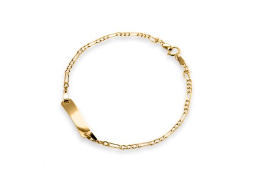 9ct Yellow Gold Figaro Belcher T-Bar Bracelet