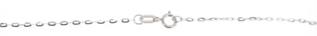 9ct White Gold Flat Link Polished Chain