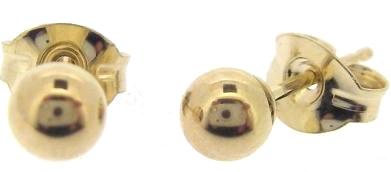 9ct Yellow Gold 4mm Ball Stud Earrings