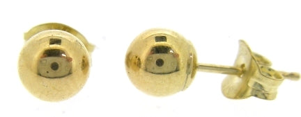 9ct Yellow Gold Ball Stud Earrings 5mm