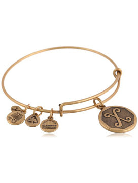 Initial X Charm Bangle Russian Gold Bracelet