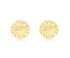 9ct Yellow Gold Triple Oval Stud Earrings