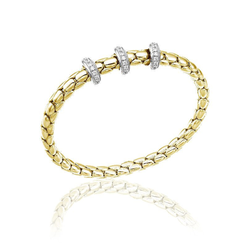 Chimento Stretch Spring 18ct Yellow & White Gold Bracelet 0.56ct