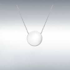 Elegant 9ct White Gold Polished Disc Adjustable Necklace