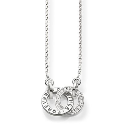 Thomas Sabo Sterling Silver Together Forever Necklace with Cubic Zirconia
