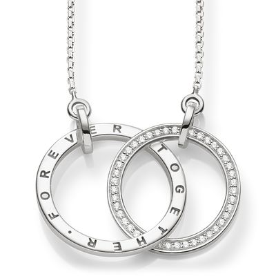 Thomas Sabo Sterling Silver Together Forever Necklace with Cubic Zirconia