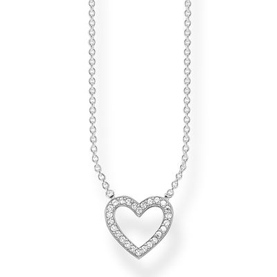 Thomas Sabo Sterling Silver Heart Necklace with Cubic Zirconia