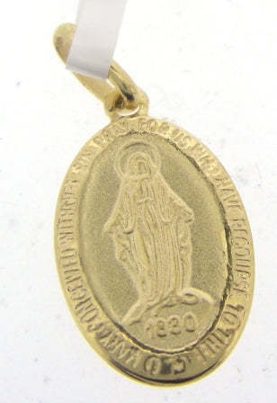 9Y Ovl Holy Mary Pndt & Chain 18'