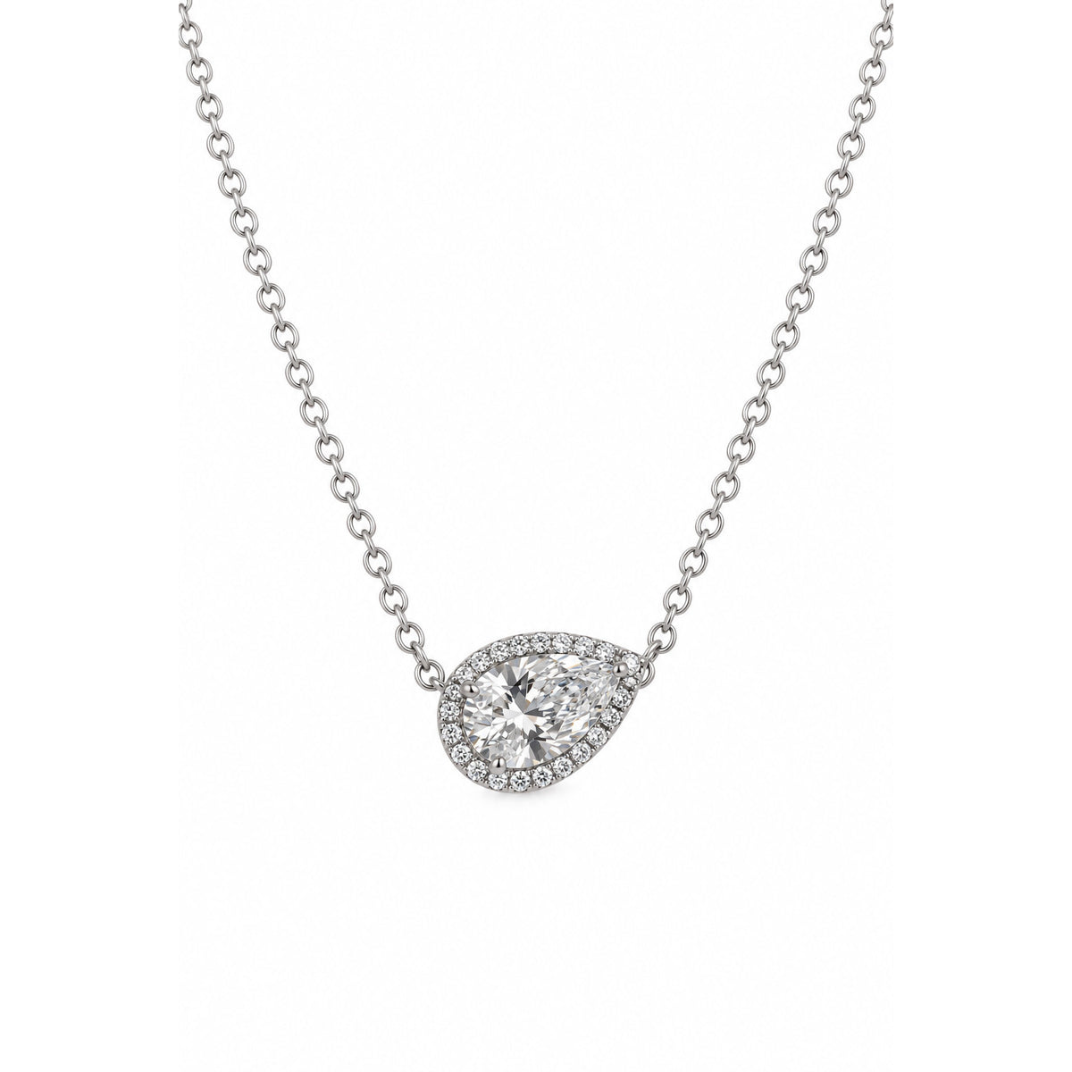 Forevermark - COMU Freebird Halo Pear Shaped Pendant