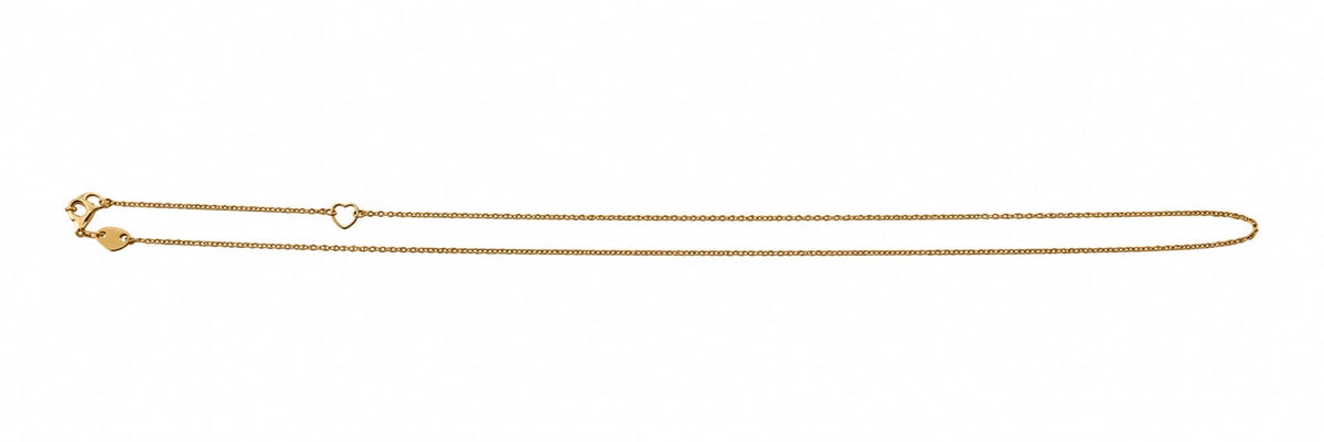 Hearts On Fire 18ct Yellow Gold Lightweight Cable Chain 18'