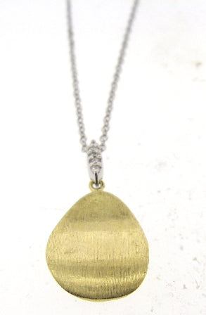 9ct Yellow Gold Diamond Set Oval Pendant