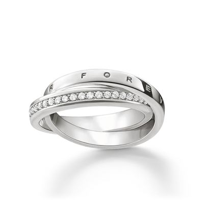 Thomas Sabo Sterling Silver Together Forever Ring with Cubic Zirconia
