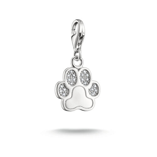 Thomas Sabo Sterling Silver CZ Paw Charm