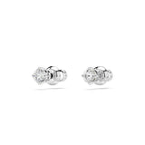 Swarovski Stilla Attract Stud Earrings - Rhodium Plated - White