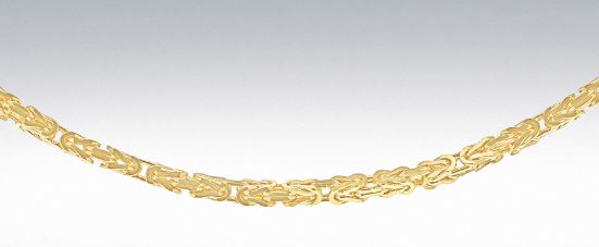9ct Yellow Gold Mini Square Byzantine Chain
